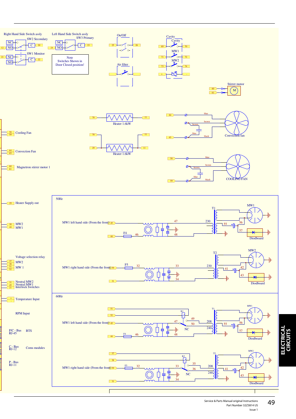 E5 series, Elreha, Elec tric al cir cuit s | E5 7 | Merrychef eikon e5 User Manual | Page 49 / 56