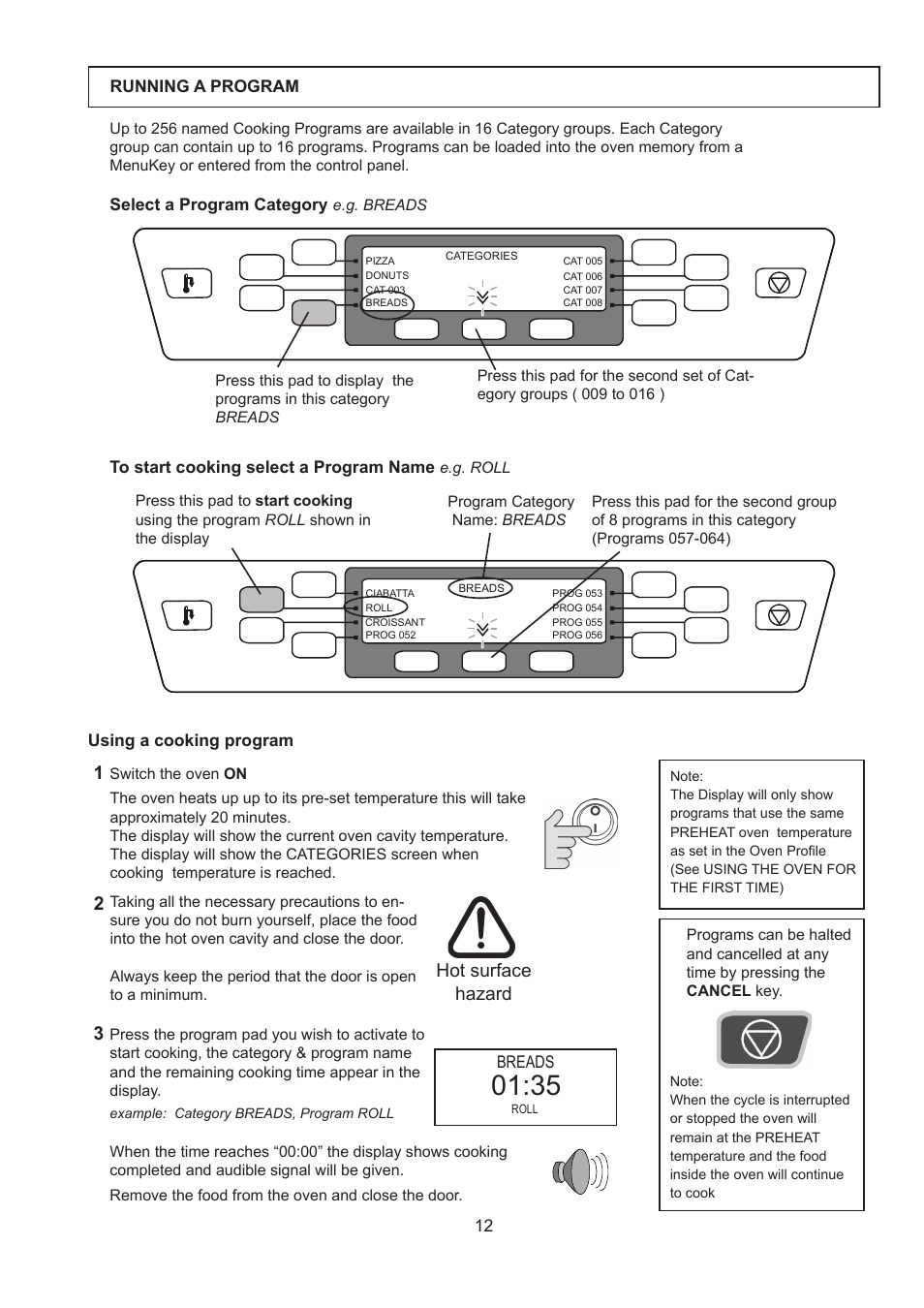 Hot surface hazard | Merrychef 402s User Manual | Page 12 / 142