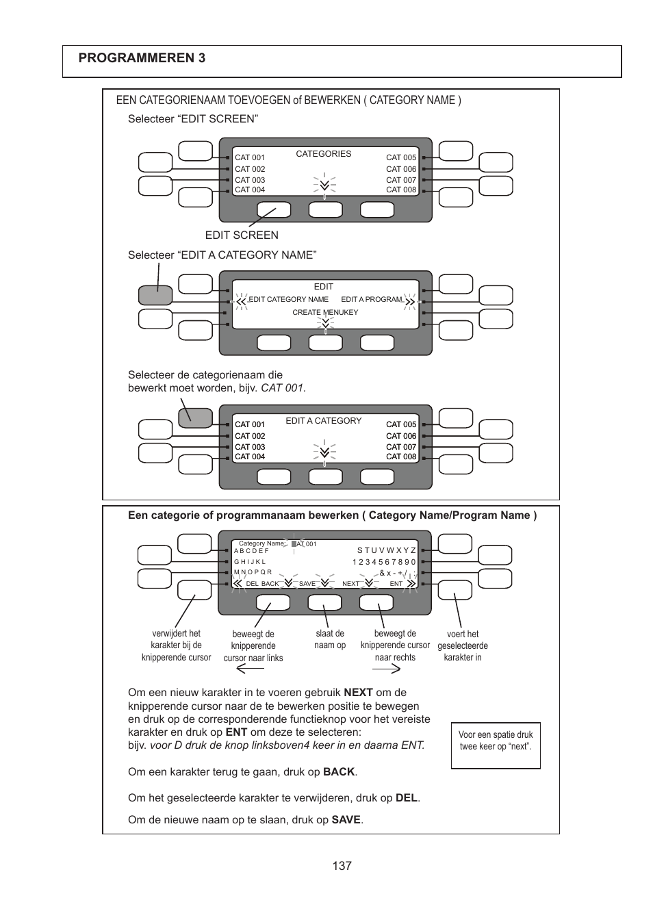 Programmeren 3 | Merrychef 402s User Manual | Page 137 / 142