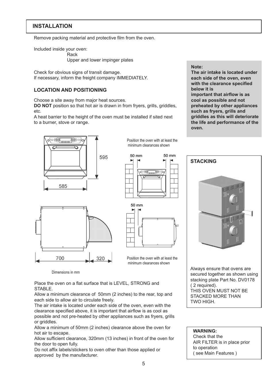 Merrychef 402s User Manual | Page 5 / 142