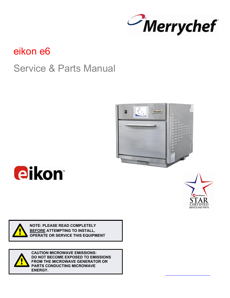 Merrychef eikon e6 User Manual | 64 pages