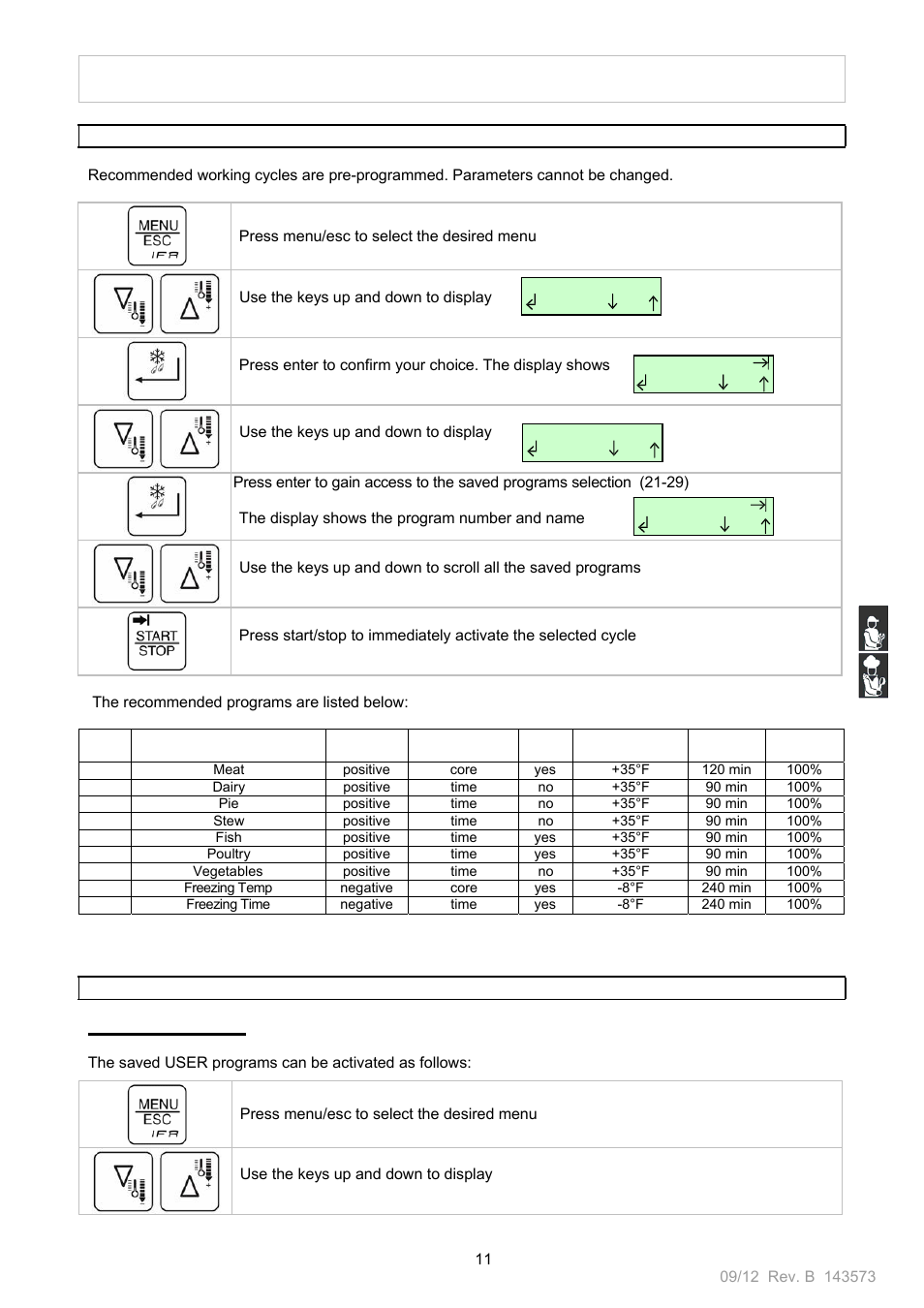 O op pe er ra at tiio on n m ma an nu ua al l | Nor-Lake Blast Chillers & Blast Chillers-Freezers User Manual | Page 11 / 46