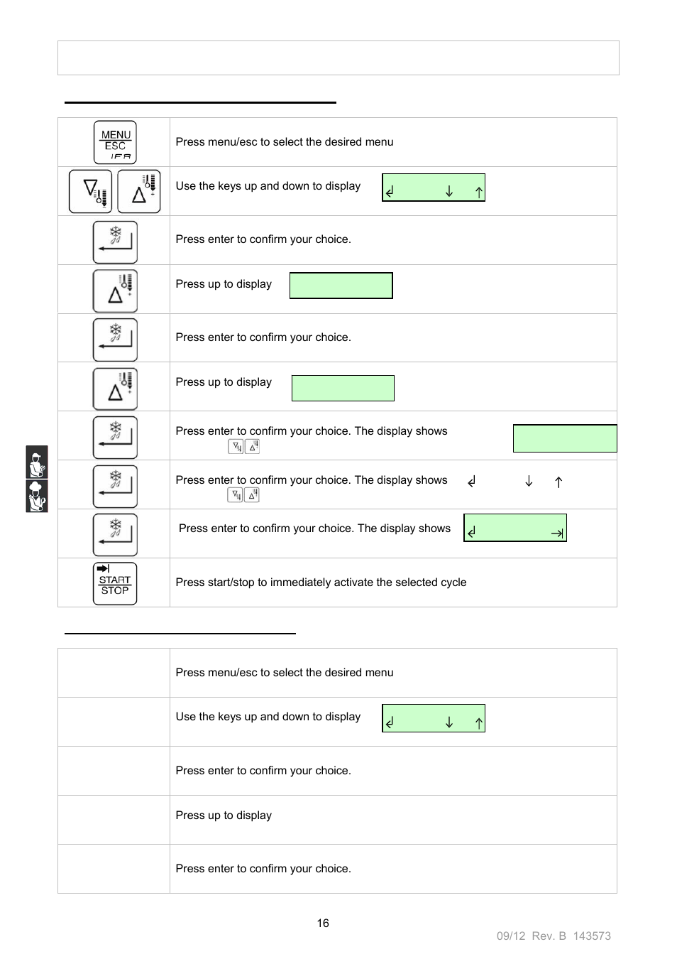 O op pe er ra at tiio on n m ma an nu ua al l | Nor-Lake Blast Chillers & Blast Chillers-Freezers User Manual | Page 16 / 46