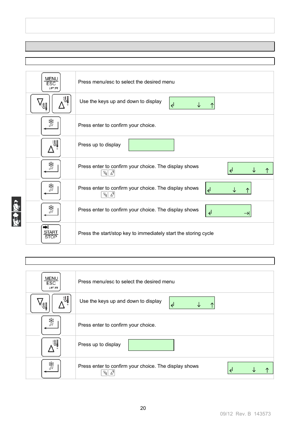 O op pe er ra at tiio on n m ma an nu ua al l | Nor-Lake Blast Chillers & Blast Chillers-Freezers User Manual | Page 20 / 46