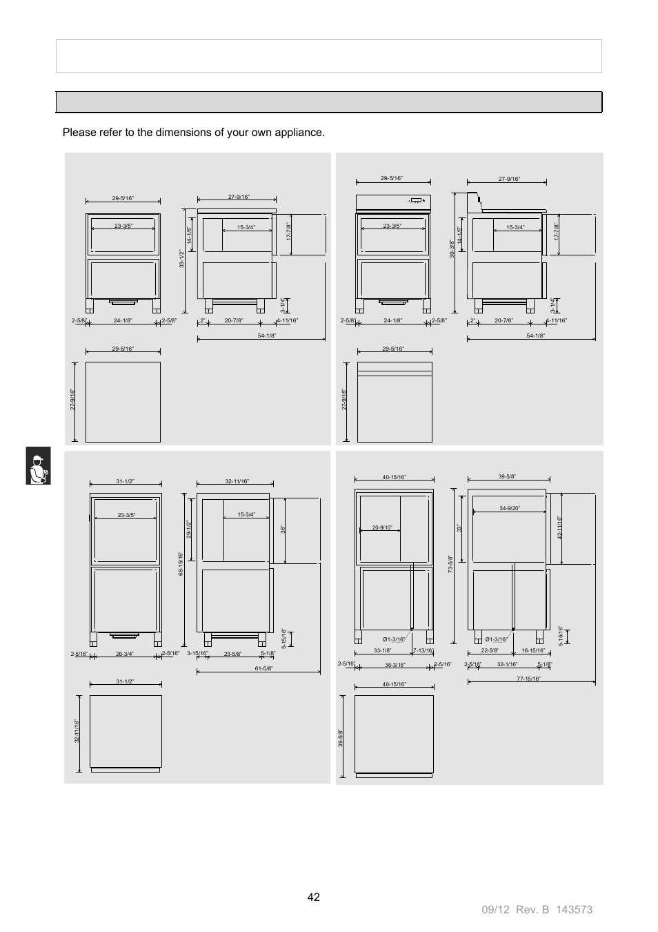Dimensions | Nor-Lake Blast Chillers & Blast Chillers-Freezers User Manual | Page 42 / 46