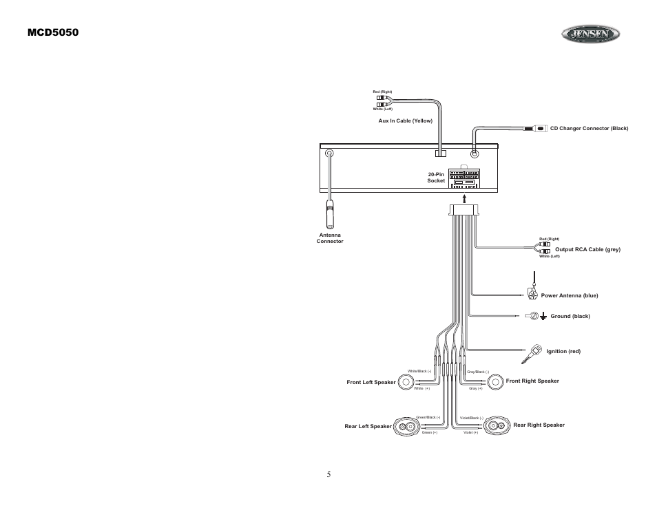 Wiring, Cableado, Câblage | Mcd5050 | ASA Electronics MCD5050 User Manual | Page 5 / 15