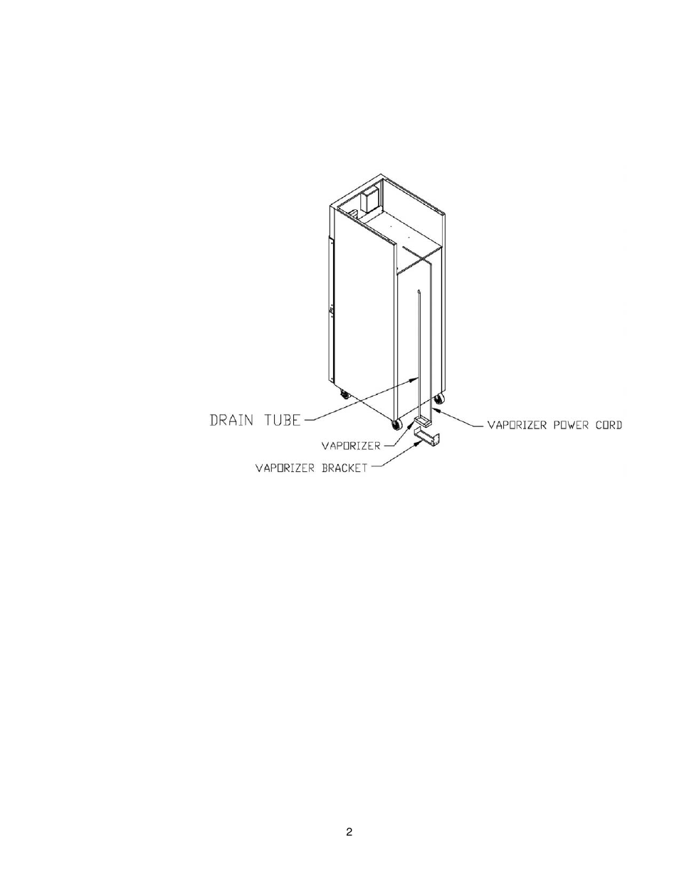 Vaporizer installation, Location, Electrical | Nor-Lake Plasma Freezers & Blood Bank Refrigerators User Manual | Page 2 / 8