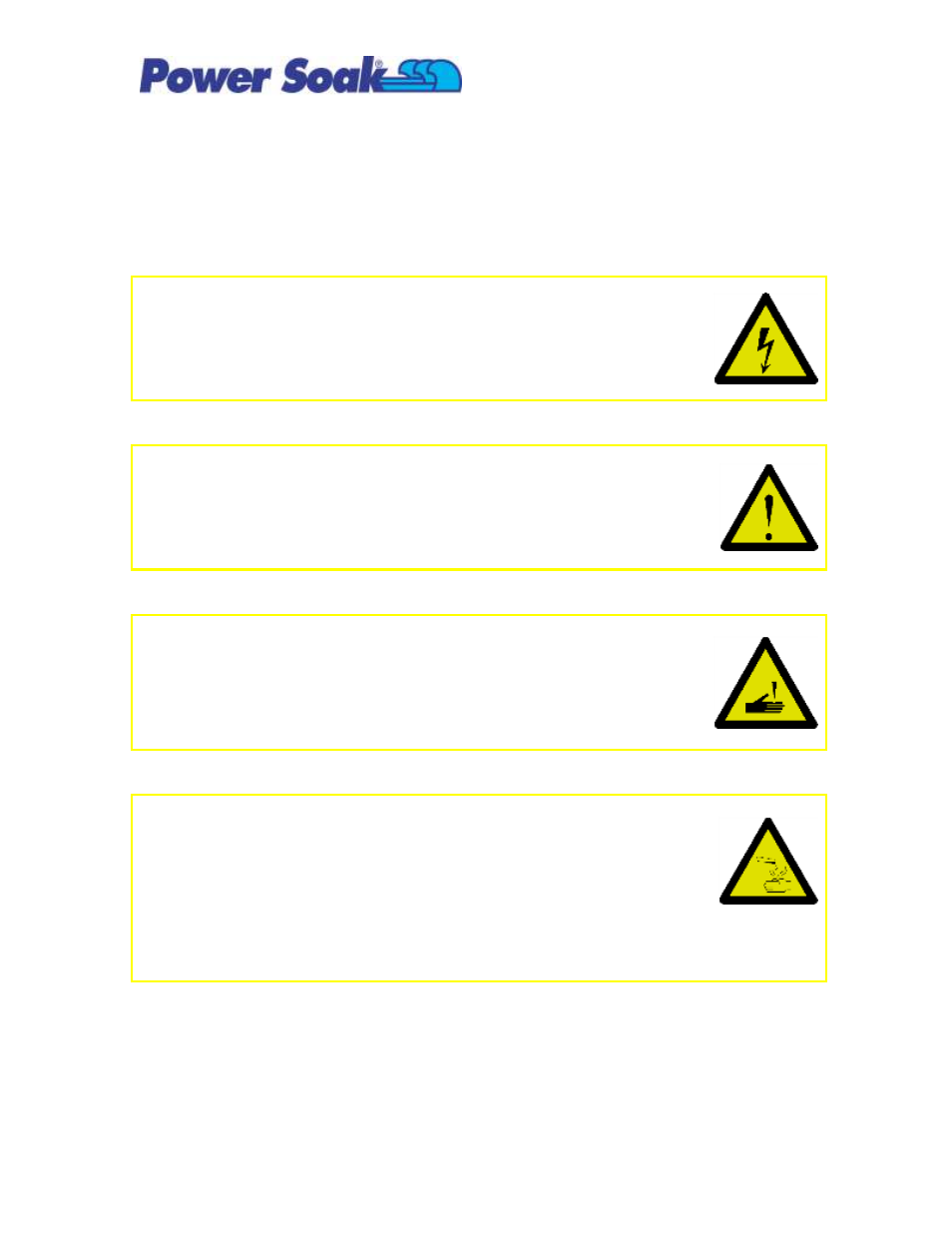 Explanation of warning messages, Danger, Warning | Personal injury hazard, Chemical hazard | Power Soak 33019 PS-50 Owners Manual User Manual | Page 5 / 26