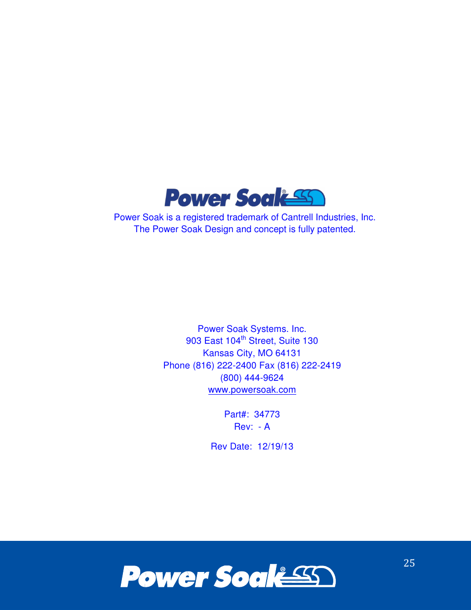 Power Soak 34773 ps-200/201 Service Manual User Manual | Page 28 / 28