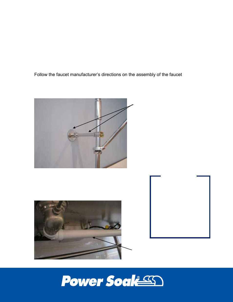 Seal around the backsplash and screws, Rinse riser and anchor installation, Plumbing connections | Power Soak 34453 PS-225/275 Installation Manual User Manual | Page 23 / 28