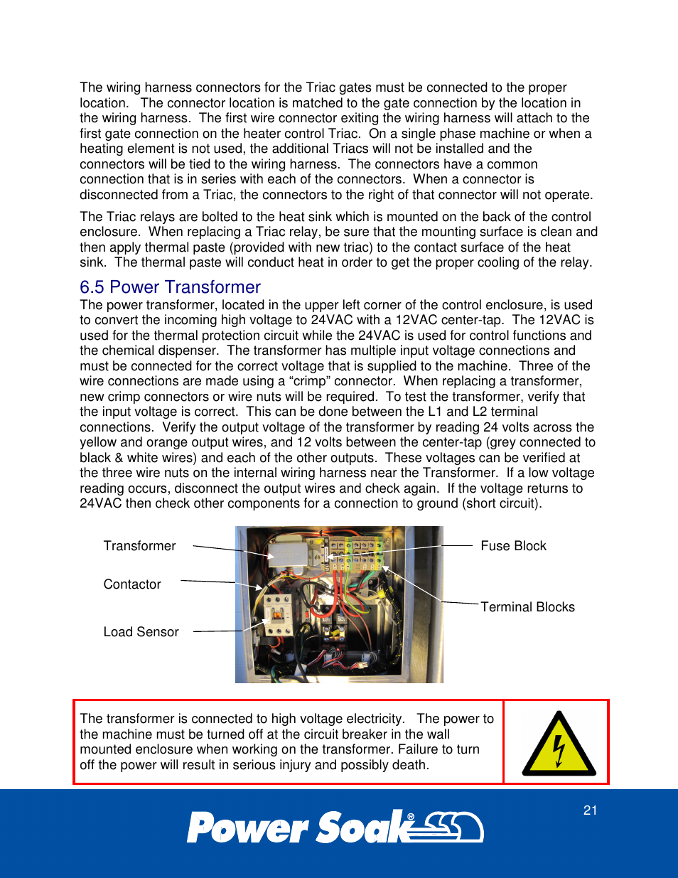 5 power transformer | Power Soak 37179 PS-275 Service Manual User Manual | Page 27 / 60