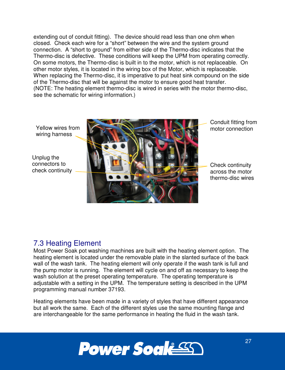 3 heating element | Power Soak 37179 PS-275 Service Manual User Manual | Page 33 / 60