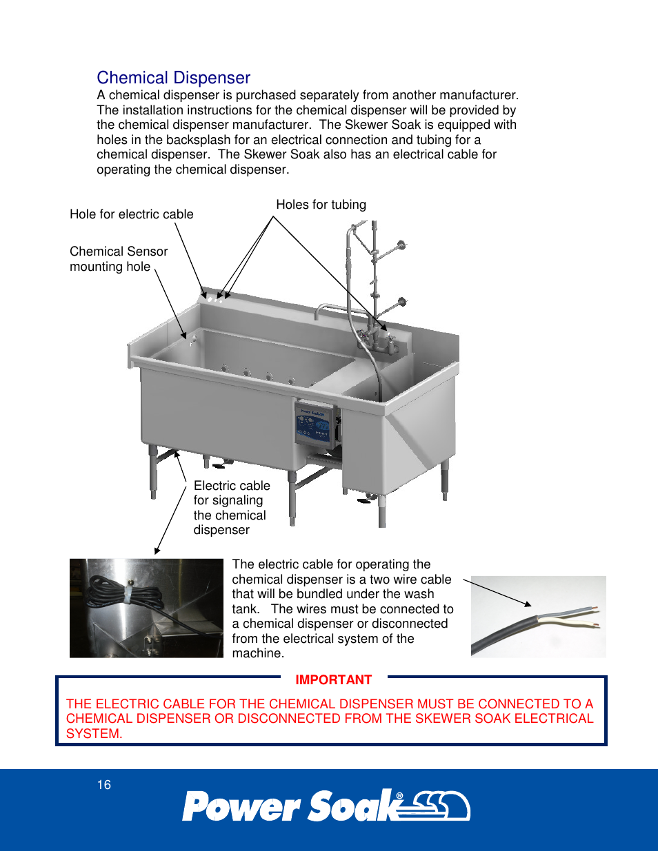 Chemical dispenser | Power Soak 35351 Skewer Soak INstallation Manual User Manual | Page 20 / 32