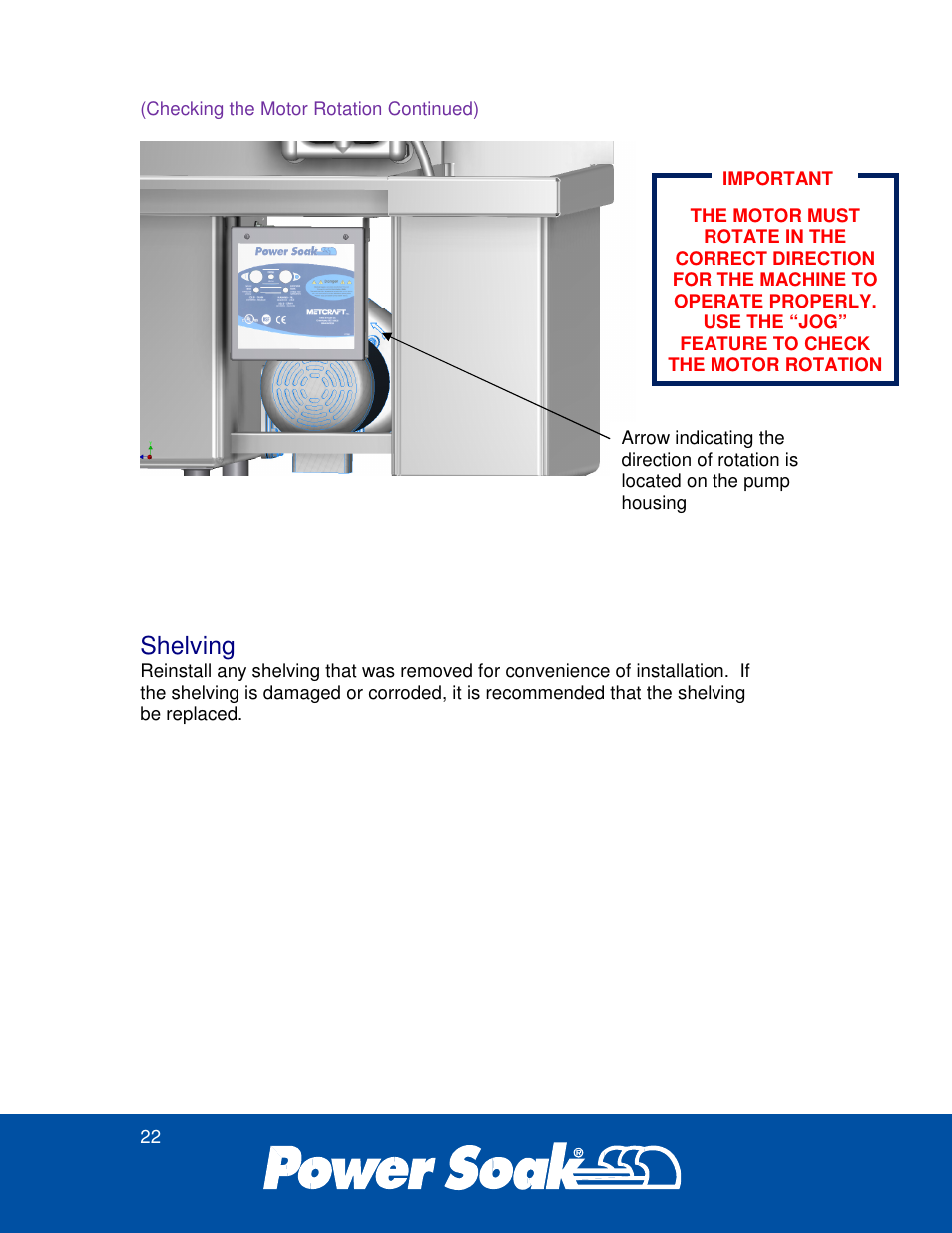 Shelving | Power Soak 35351 Skewer Soak INstallation Manual User Manual | Page 26 / 32