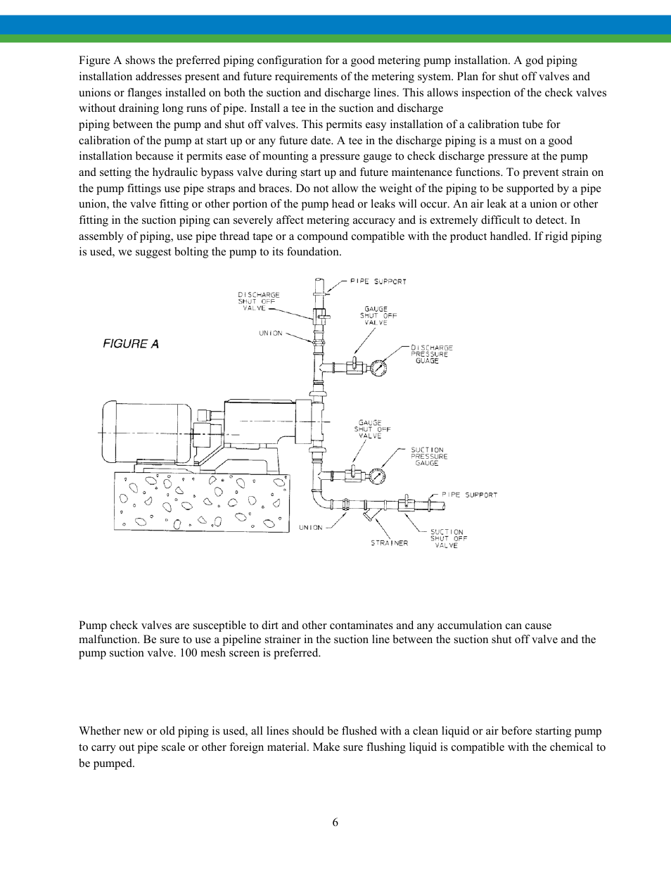 6 strainers, 7 flush piping system | Pulsafeeder Pulsa Series 680 EN User Manual | Page 9 / 26