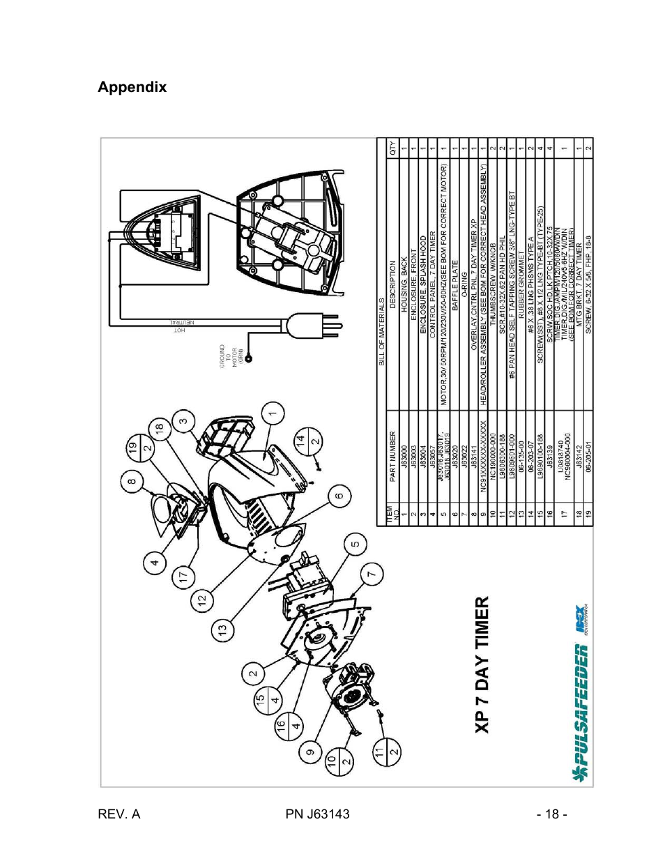 Pulsafeeder Chem-Tech Series XP TIMER EN User Manual | Page 18 / 20