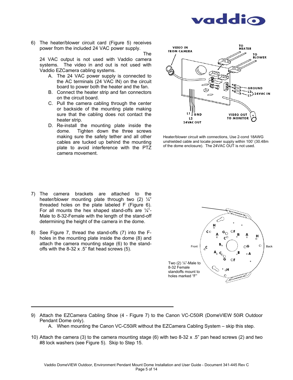 Vaddio DomeVIEW Outdoor Pendant Mount User Manual | Page 5 / 14