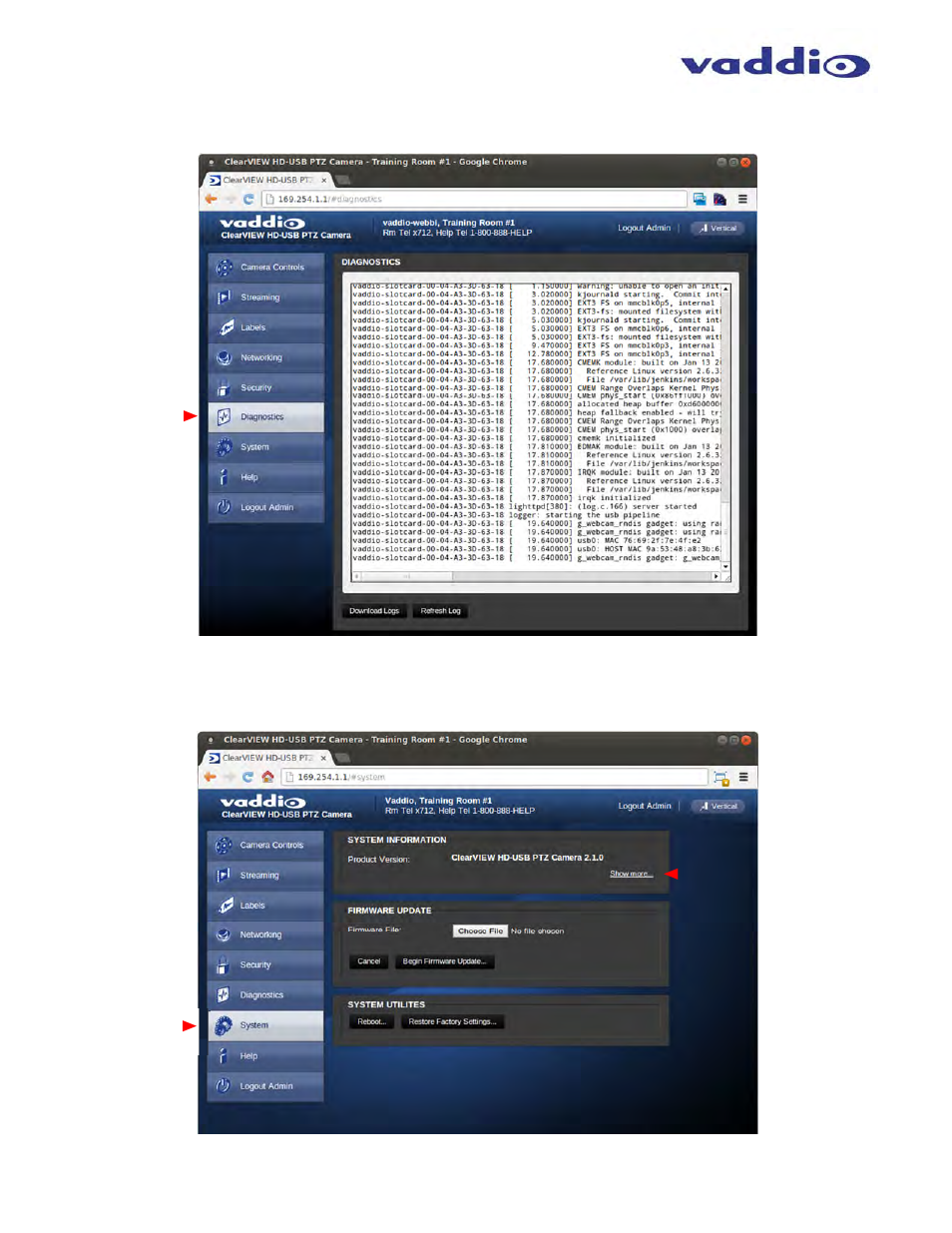 Vaddio ClearVIEW HD-USB PRO User Manual | Page 22 / 40