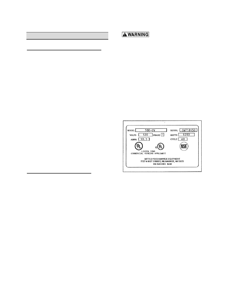 Wittco 700-CW User Manual | Page 6 / 13