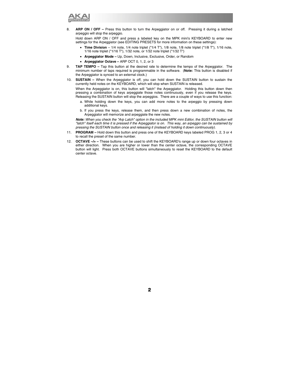 Akai mpk_mini User Manual | Page 4 / 10