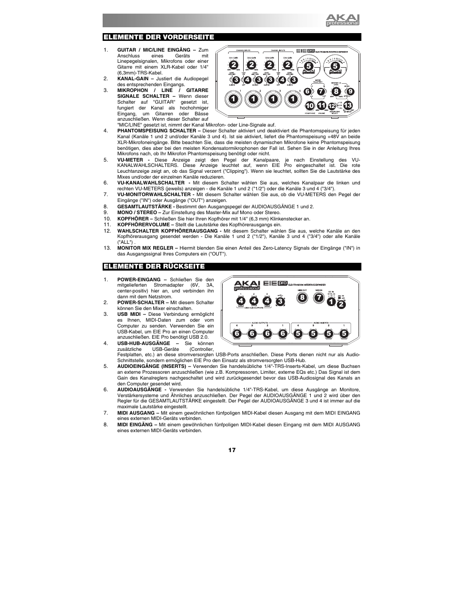 Akai eie_pro User Manual | Page 17 / 20