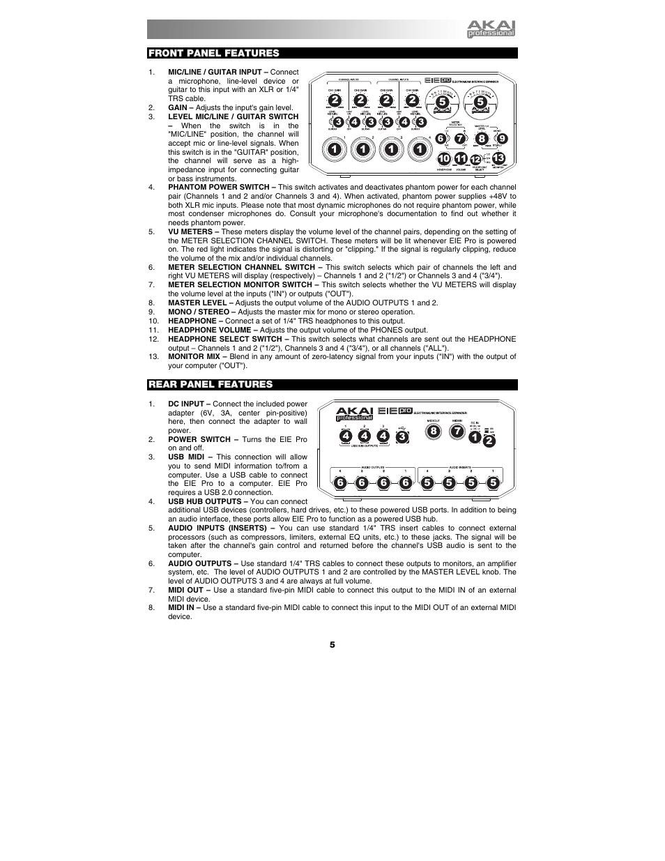 Akai eie_pro User Manual | Page 5 / 20
