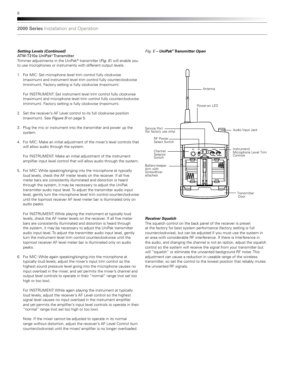 Audio-Technica ATW-T210A User Manual | Page 8 / 12