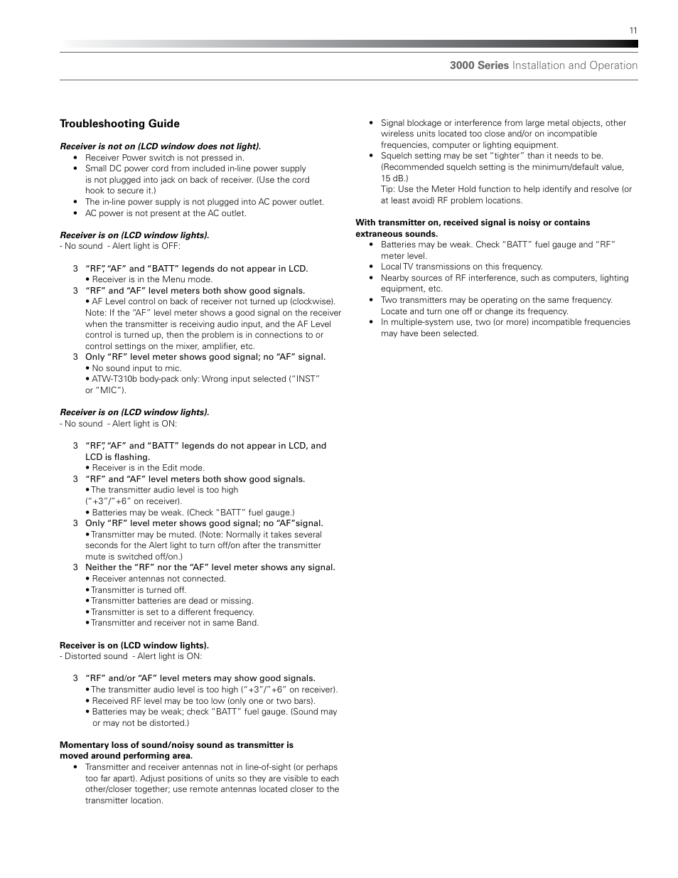 Audio-Technica ATW-T310B User Manual | Page 11 / 16