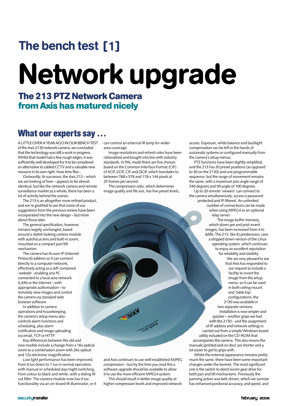 Axis Communications 213 PTZ User Manual | 3 pages