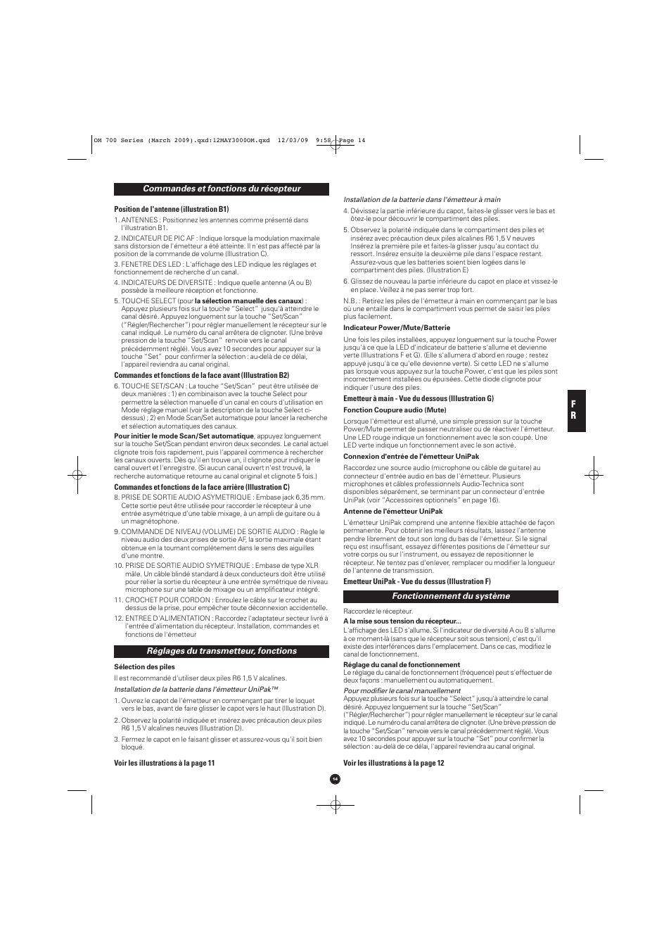 Audio-Technica ATW-T701 User Manual | Page 14 / 65