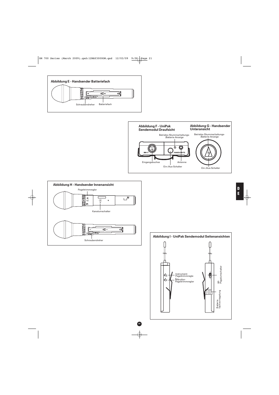 Audio-Technica ATW-T701 User Manual | Page 21 / 65