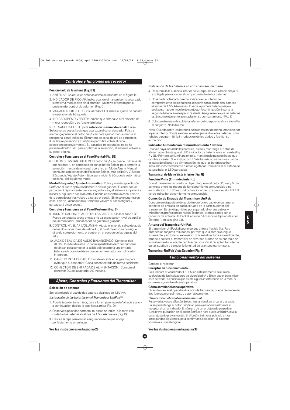 Audio-Technica ATW-T701 User Manual | Page 32 / 65