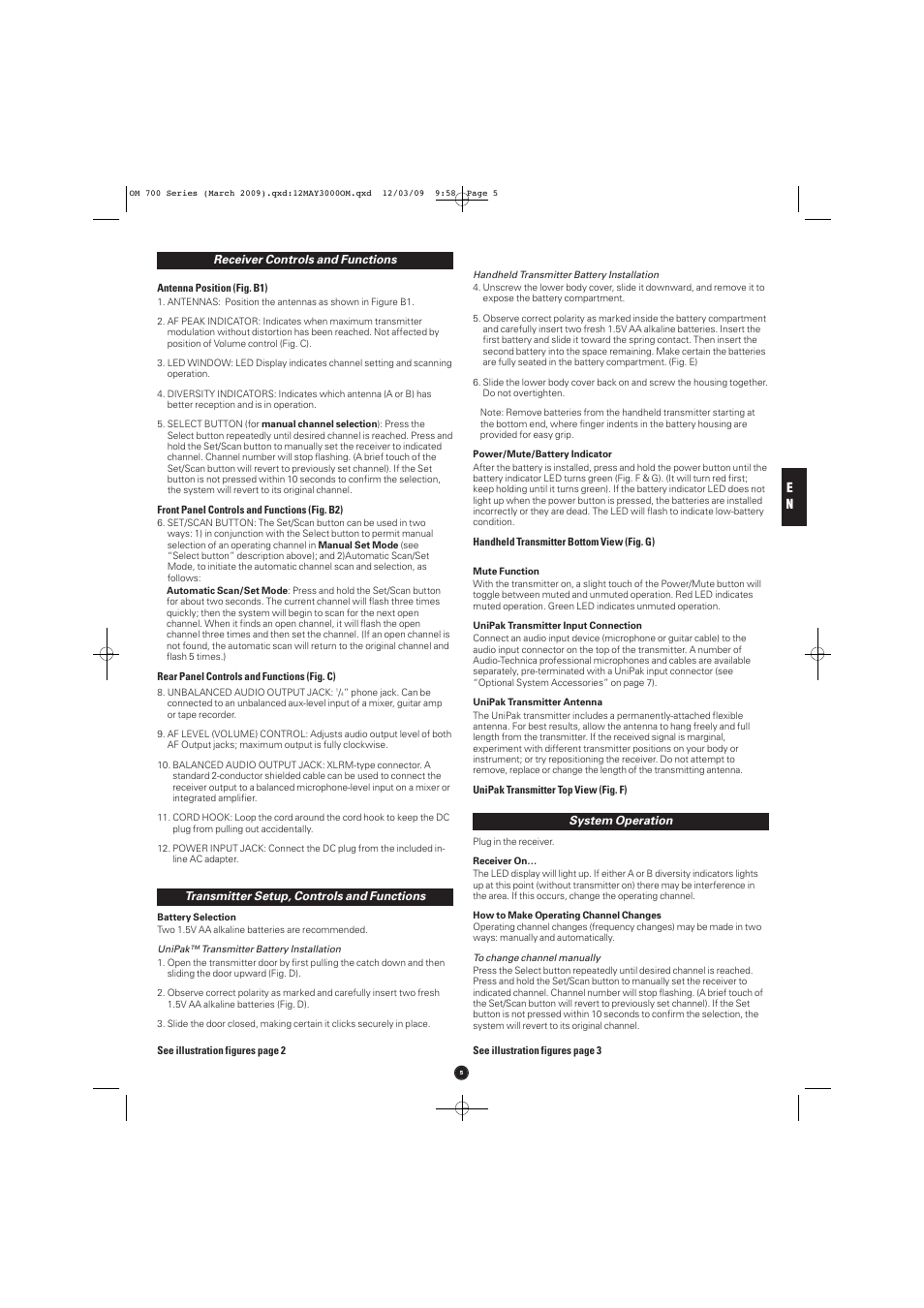 Audio-Technica ATW-T701 User Manual | Page 5 / 65