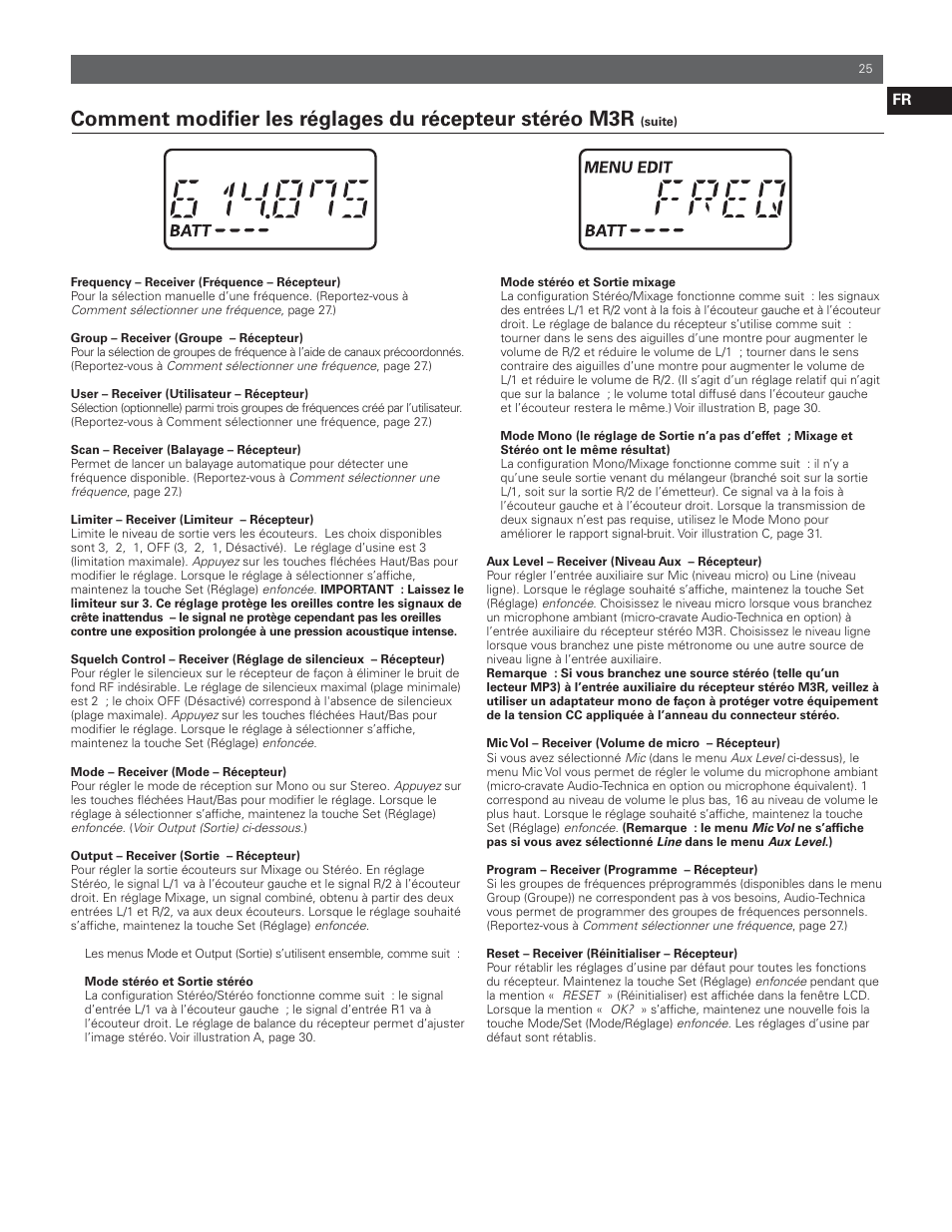 Audio-Technica M3R User Manual | Page 25 / 120