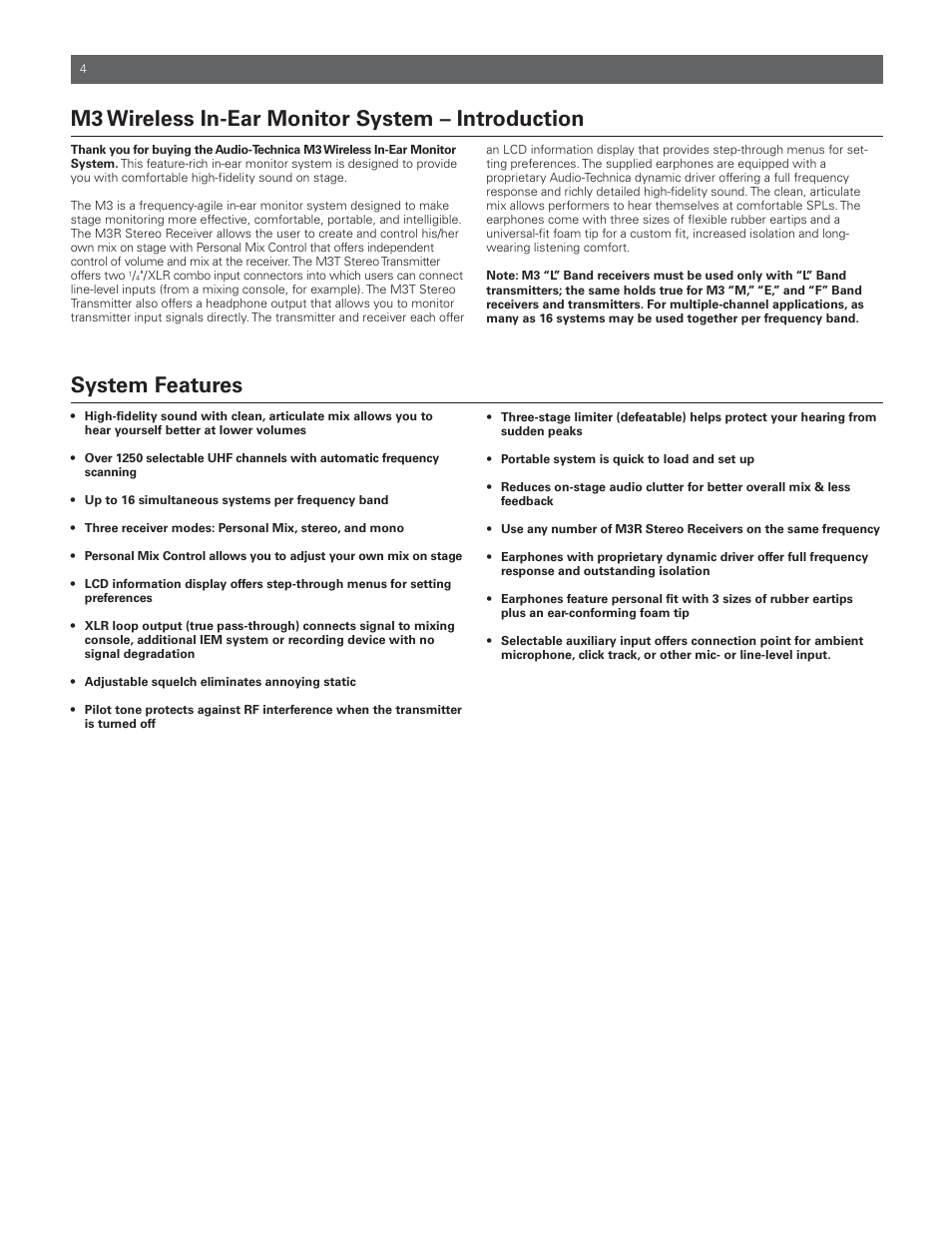 Audio-Technica M3R User Manual | Page 4 / 120