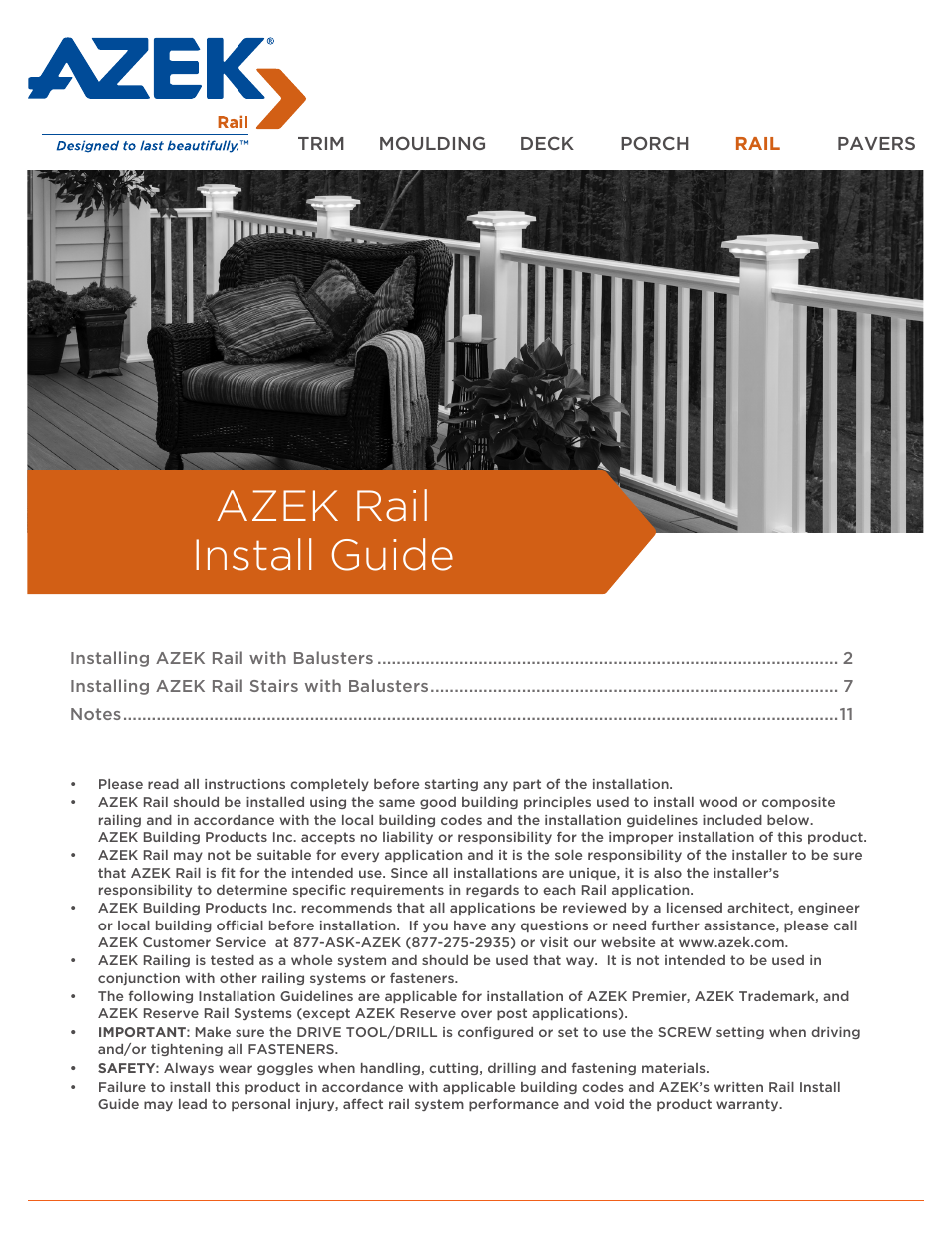 AZEK Rail User Manual | 12 pages