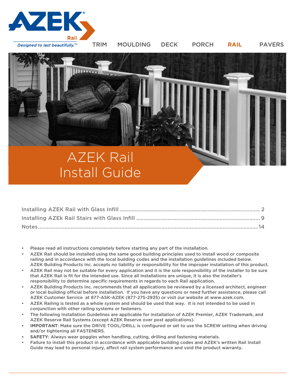 AZEK Rail User Manual | 16 pages