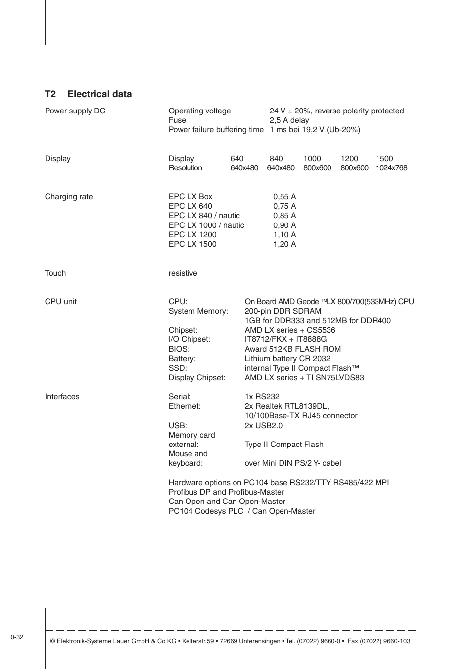 Beijer Electronics EPC LX nautic EN User Manual | Page 32 / 33