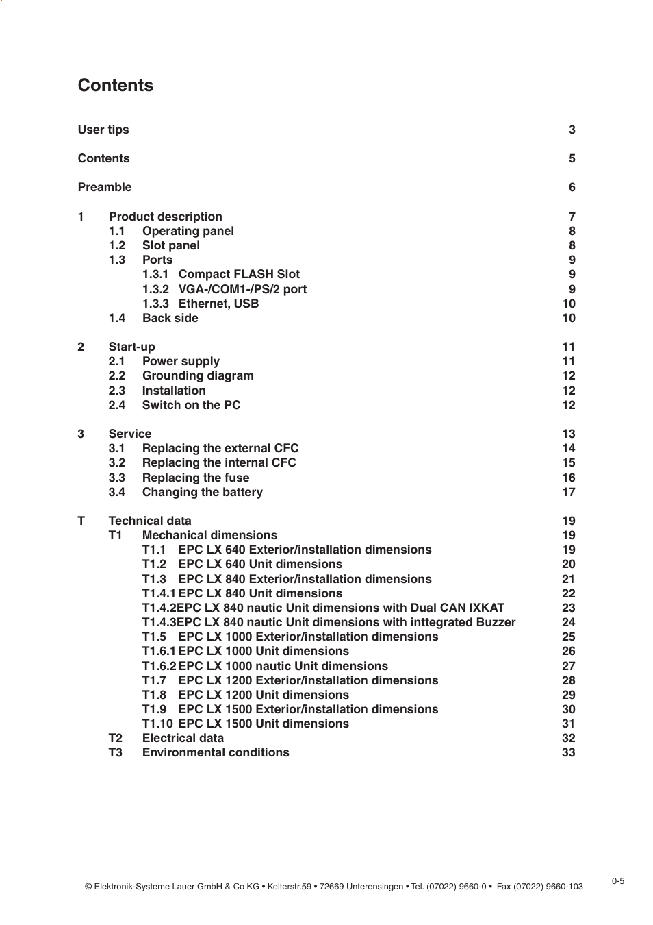 Beijer Electronics EPC LX nautic EN User Manual | Page 5 / 33