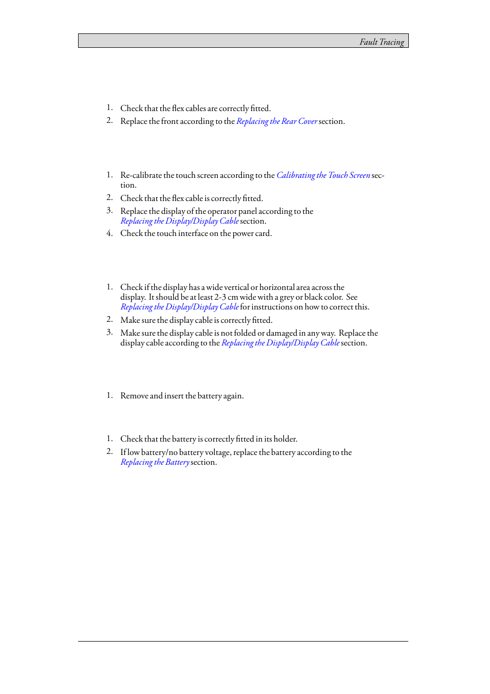 Low battery / no battery | Beijer Electronics iX Panel T60 EN User Manual | Page 39 / 45