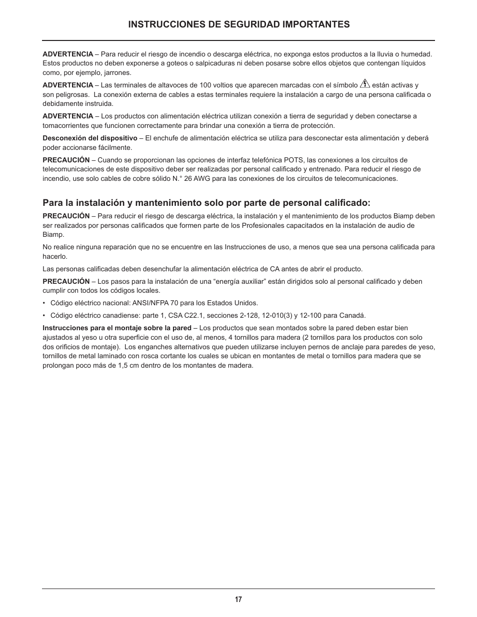 Biamp Vocia VI-8 User Manual | Page 17 / 31