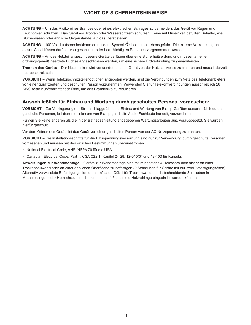 Biamp Vocia VI-8 User Manual | Page 21 / 31