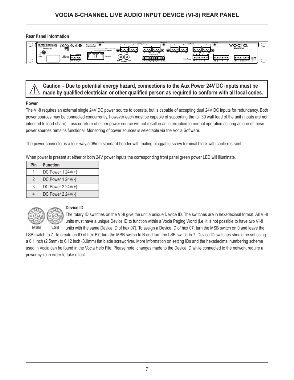 Biamp Vocia VI-8 User Manual | Page 7 / 31
