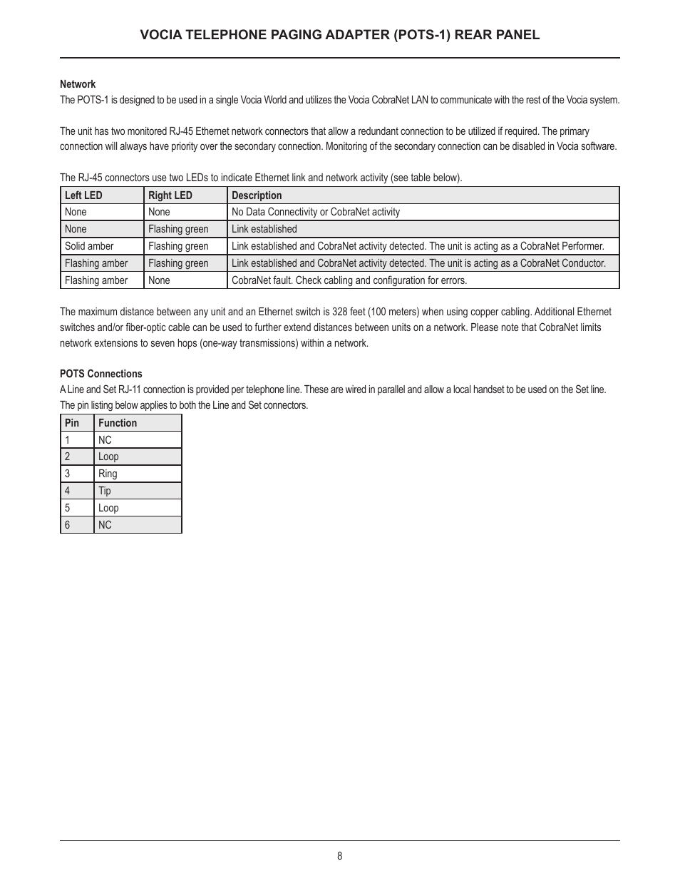 Biamp POTS-1-4 User Manual | Page 8 / 30