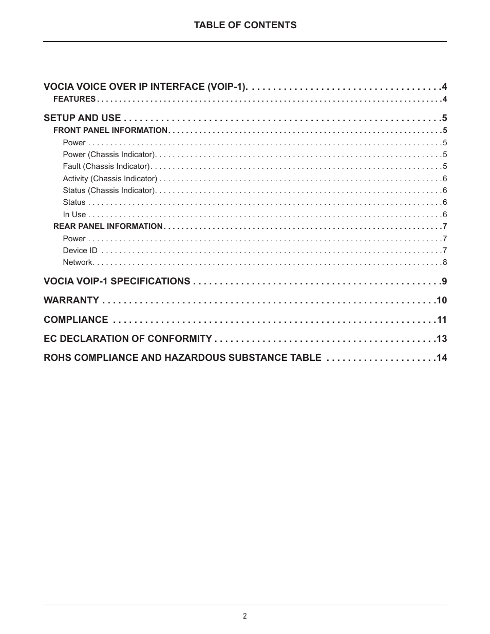 Biamp VOIP-1-4 User Manual | Page 2 / 30