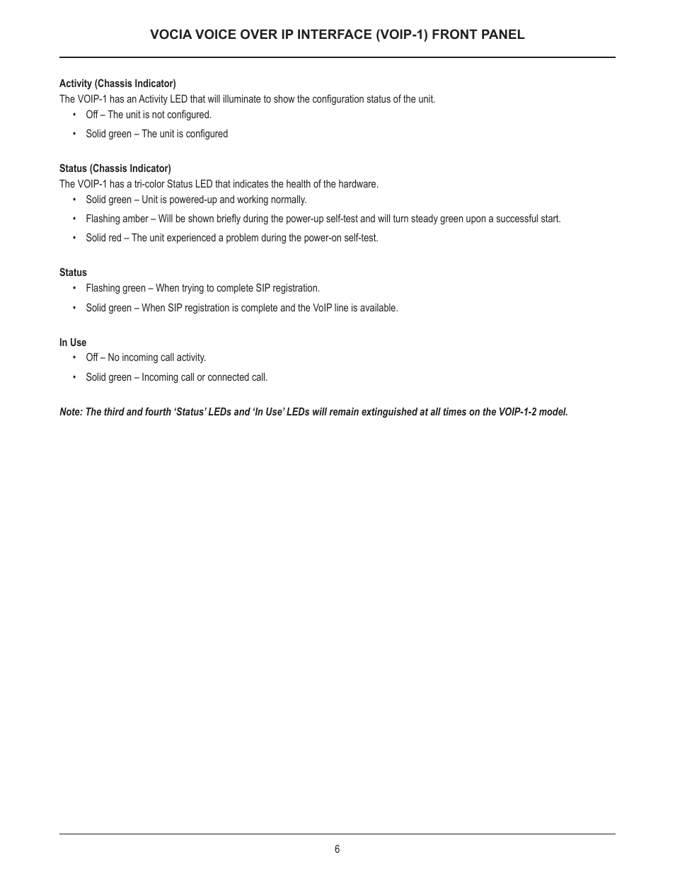 Biamp VOIP-1-4 User Manual | Page 6 / 30