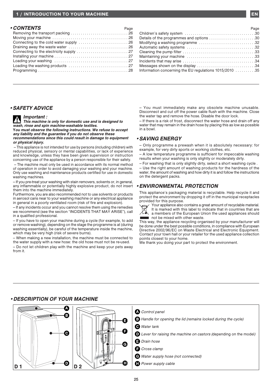 Fagor FET-6412WS User Manual | Page 25 / 60