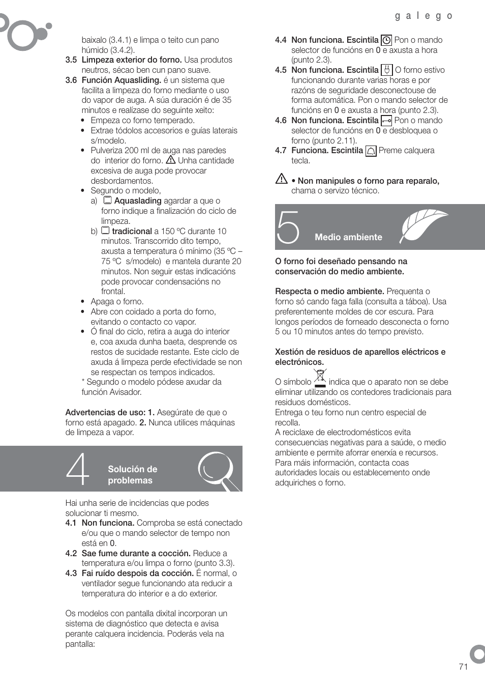 Fagor 6H-185AN User Manual | Page 73 / 86