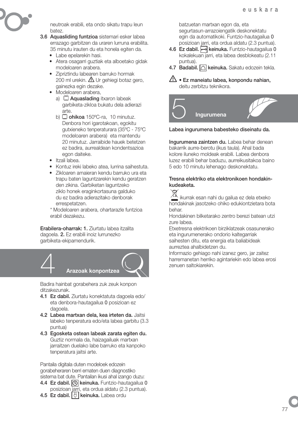 Fagor 6H-185AN User Manual | Page 79 / 86