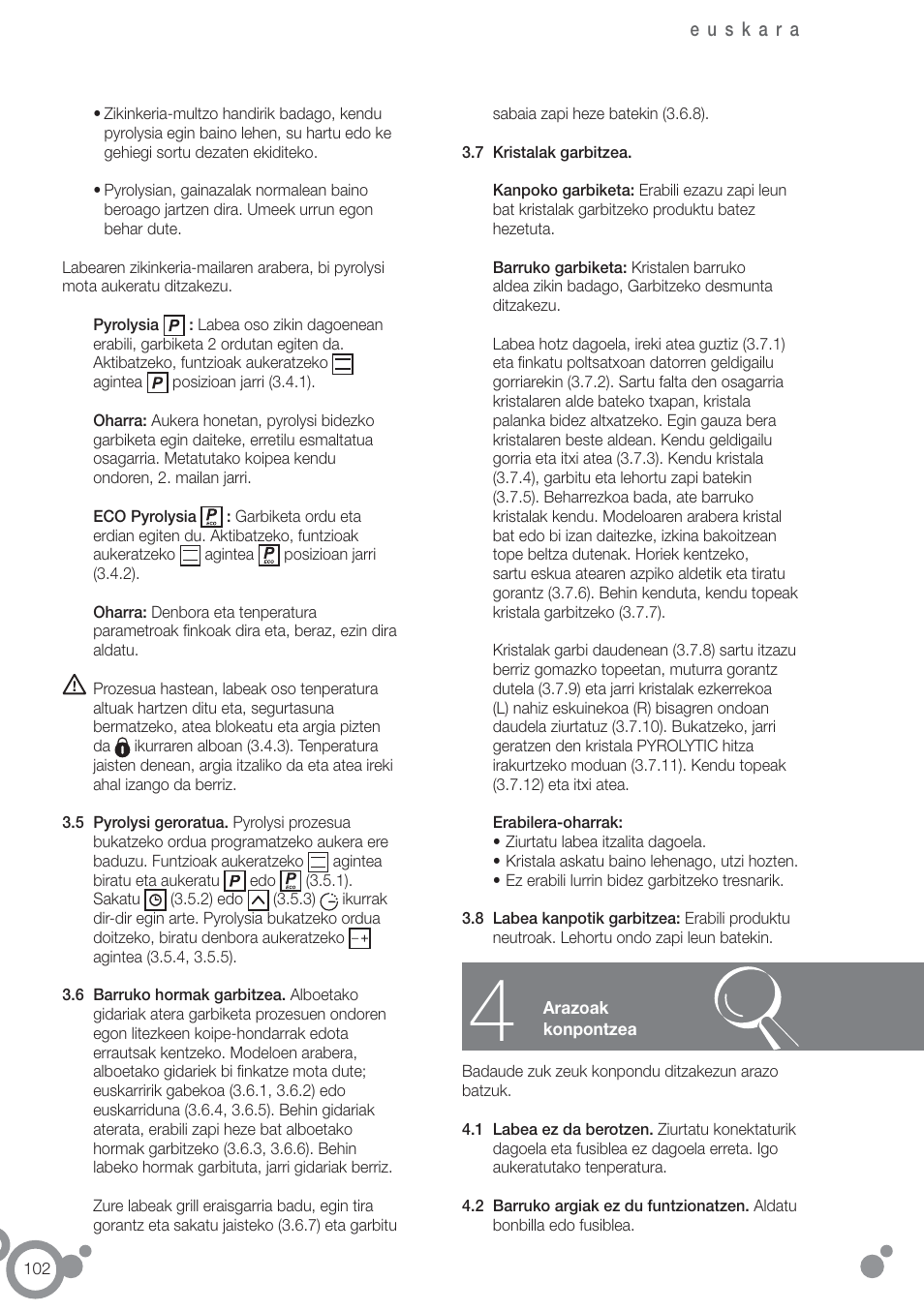 Fagor 6H-755CX User Manual | Page 104 / 114